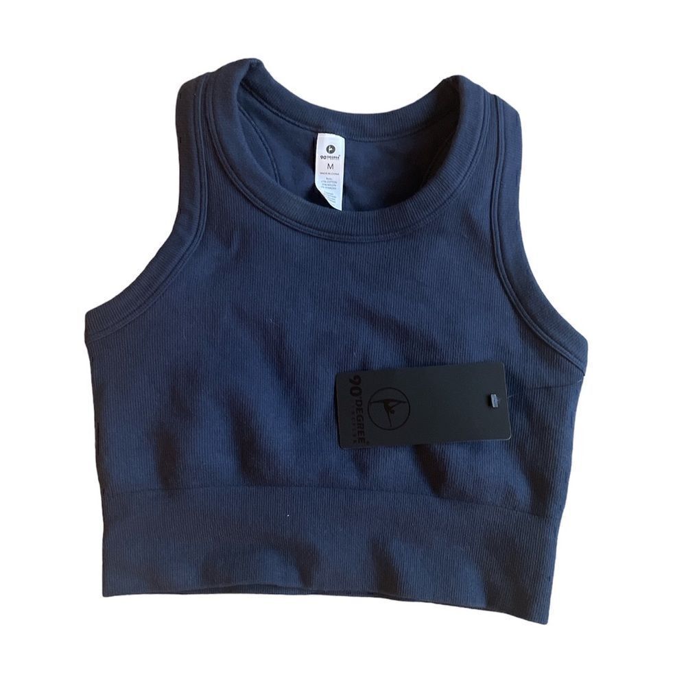 90 degree by reflex Ribbed Crop Top Tank Top Size M